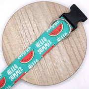 Dog Collar/ Hello Summer Dog Collar/ Watermelon Dog Collar/ Fruit Dog Collar/ Funny Dog Collar